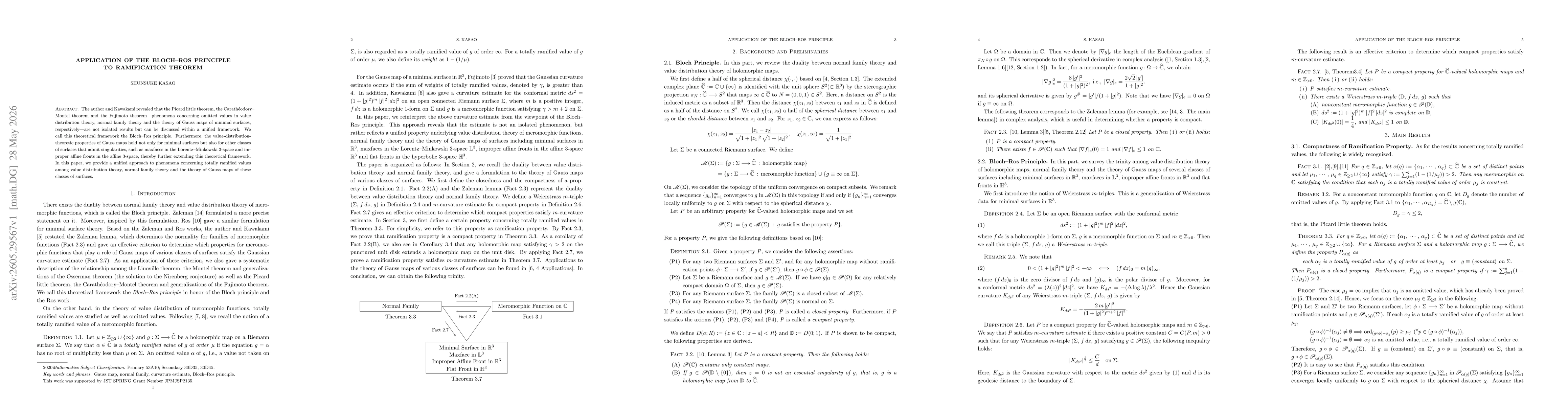 Thumbnail for Application of the Bloch--Ros principle to ramification theorem