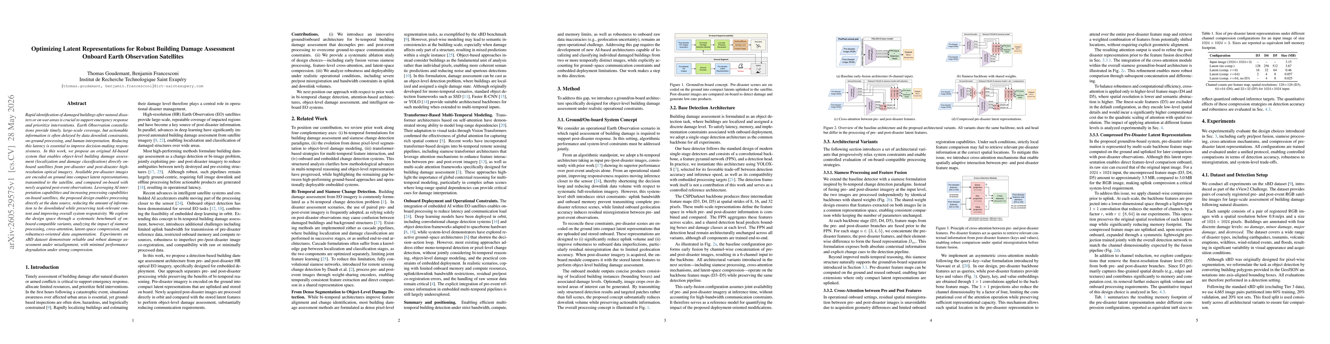 Thumbnail for Optimizing Latent Representations for Robust Building Damage Assessment Onboard Earth Observation Satellites