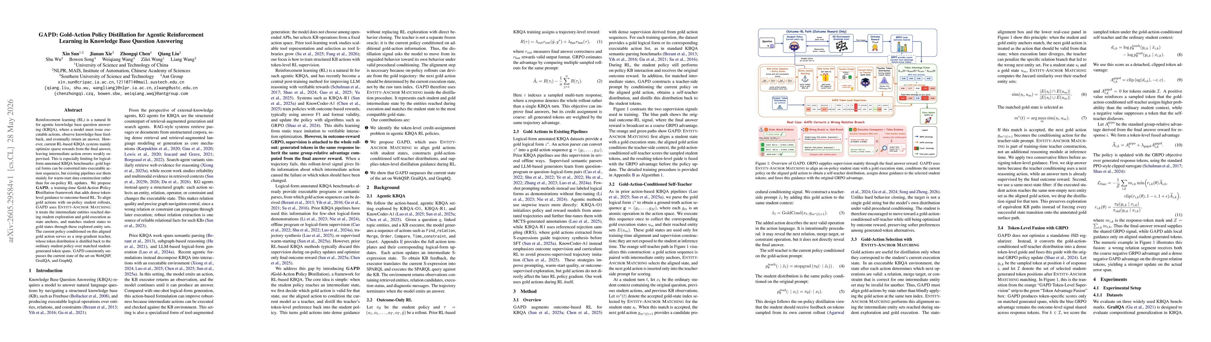 Thumbnail for GAPD: Gold-Action Policy Distillation for Agentic Reinforcement Learning in Knowledge Base Question Answering