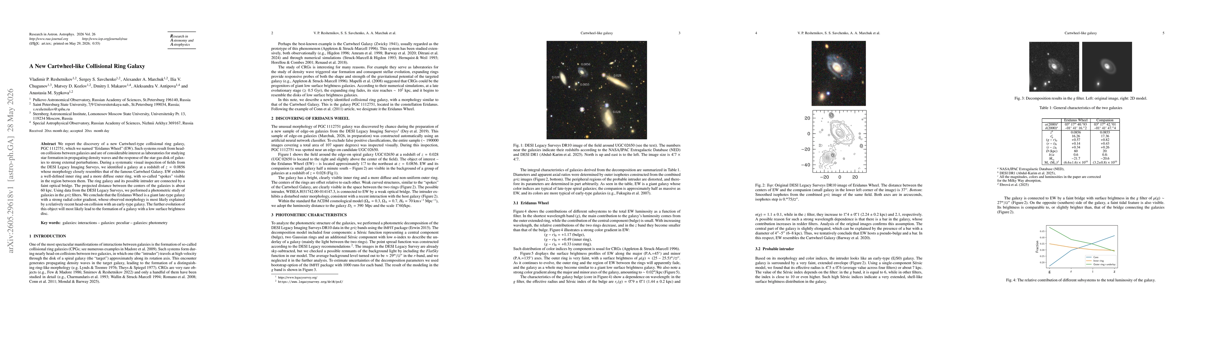 Thumbnail for A New Cartwheel-like Collisional Ring Galaxy