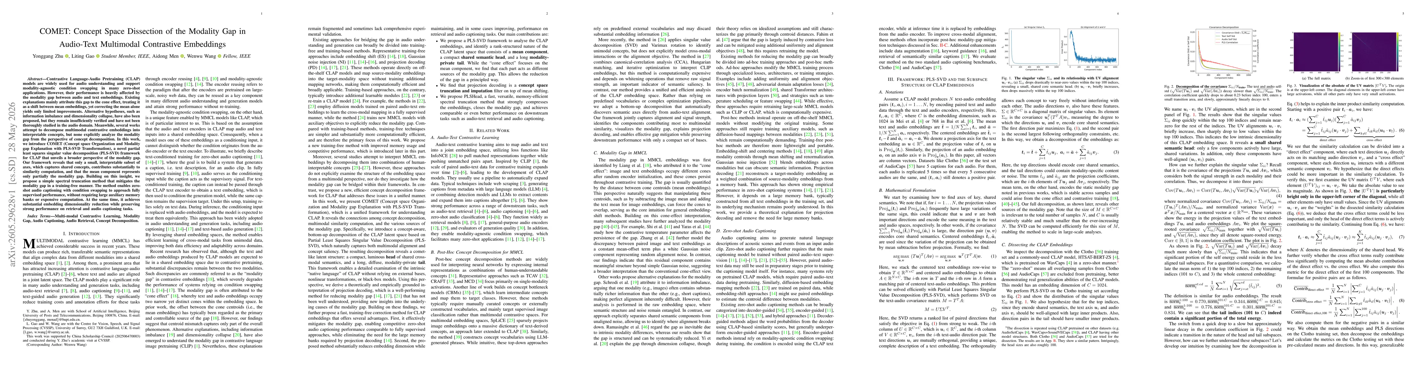 Thumbnail for COMET: Concept Space Dissection of the Modality Gap in Audio-Text Multimodal Contrastive Embeddings