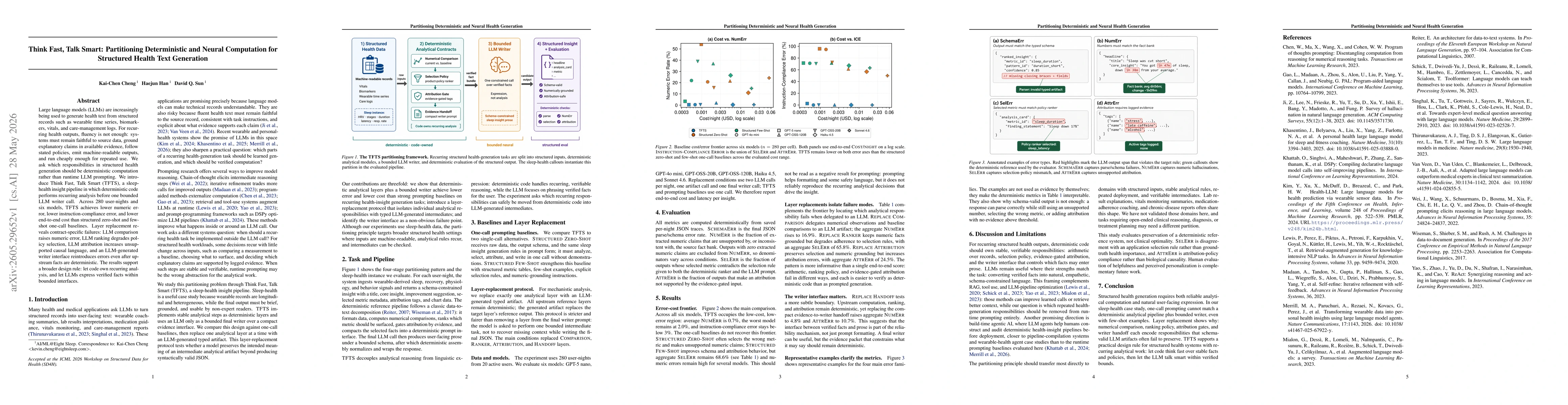 Thumbnail for Think Fast, Talk Smart: Partitioning Deterministic and Neural Computation for Structured Health Text Generation