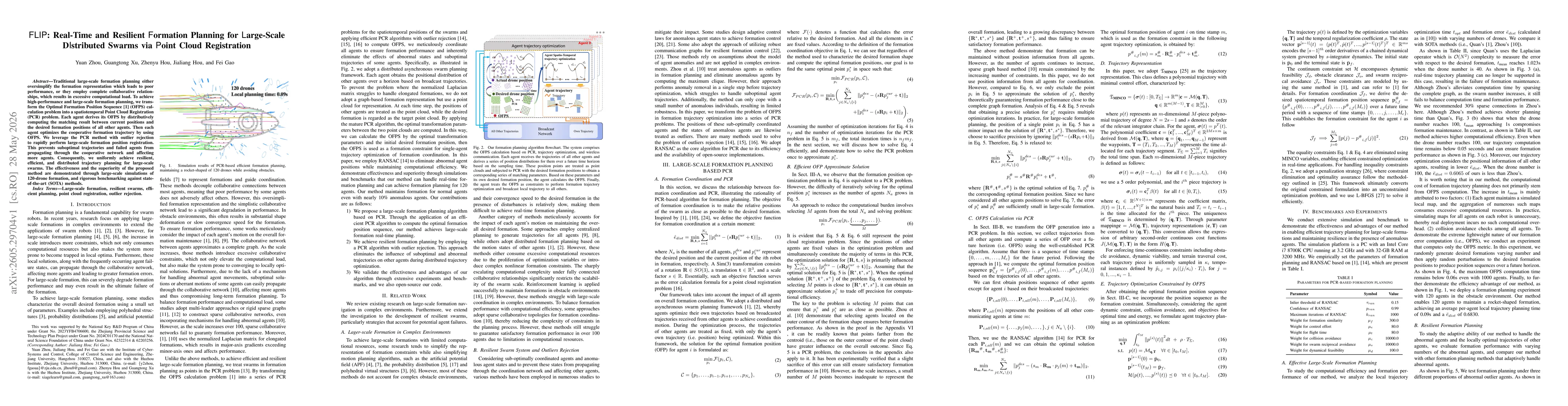Thumbnail for FLIP: Real-Time and Resilient Formation Planning for Large-Scale DIstributed Swarms via Point Cloud Registration