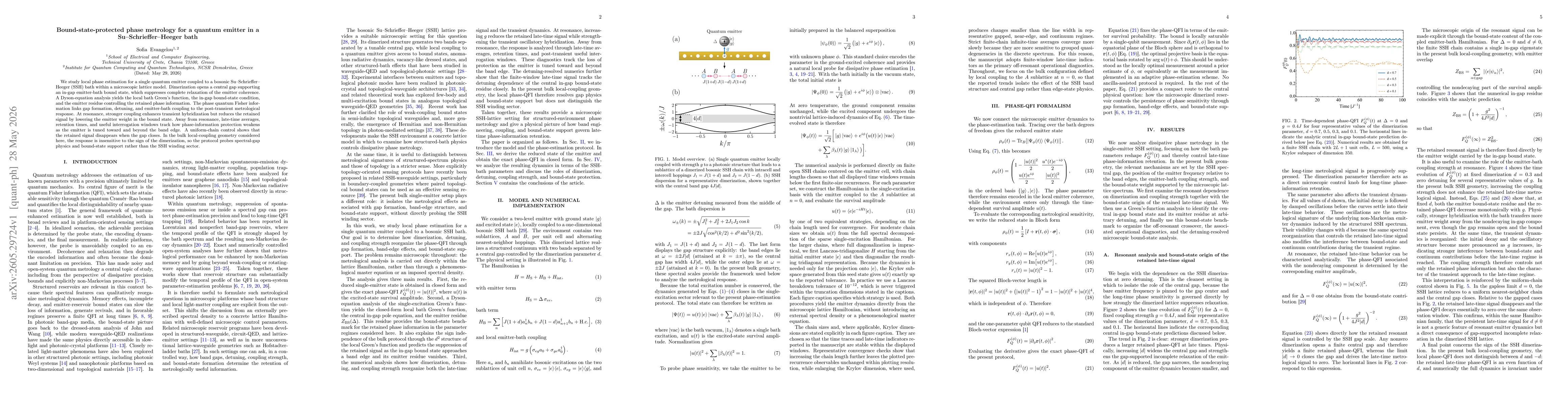 Thumbnail for Bound-state-protected phase metrology for a quantum emitter in a Su-Schrieffer-Heeger bath