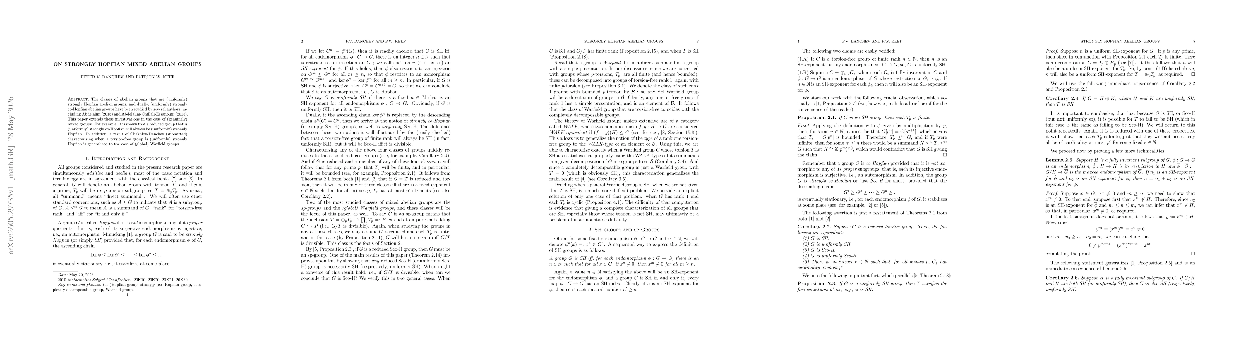 Thumbnail for On Strongly Hopfian Mixed Abelian Groups