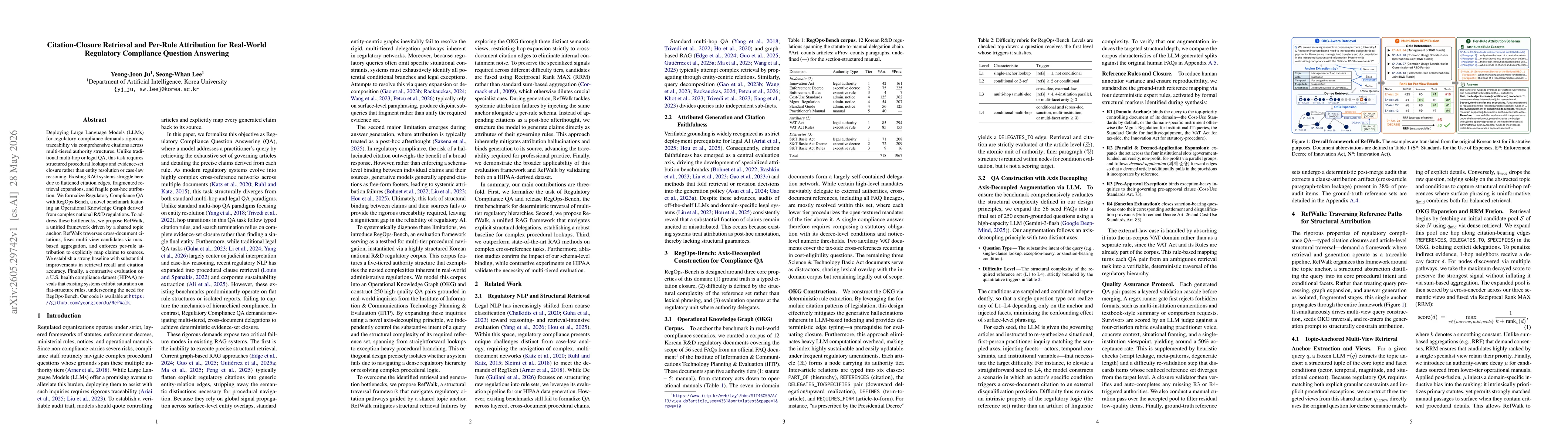 Thumbnail for Citation-Closure Retrieval and Per-Rule Attribution for Real-World Regulatory Compliance Question Answering
