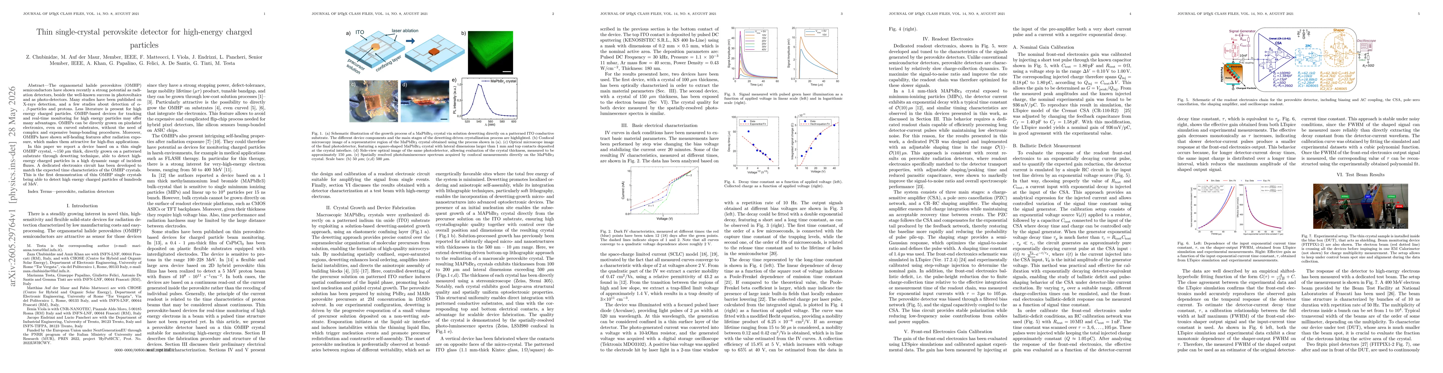 Thumbnail for Thin single-crystal perovskite detector for high-energy charged particles