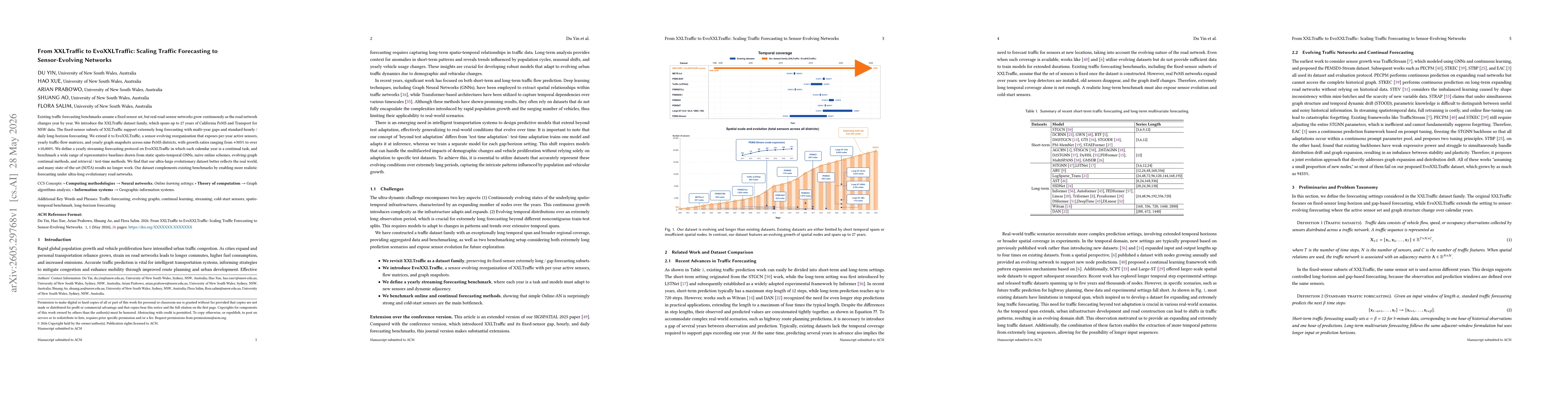 Thumbnail for From XXLTraffic to EvoXXLTraffic: Scaling Traffic Forecasting to Sensor-Evolving Networks