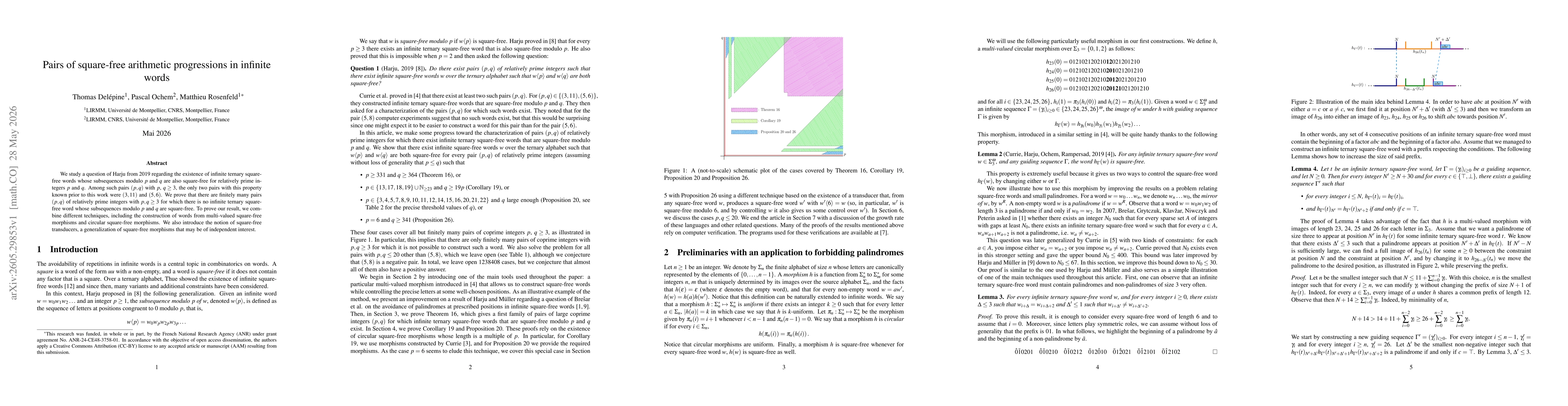 Thumbnail for Pairs of square-free arithmetic progressions in infinite words