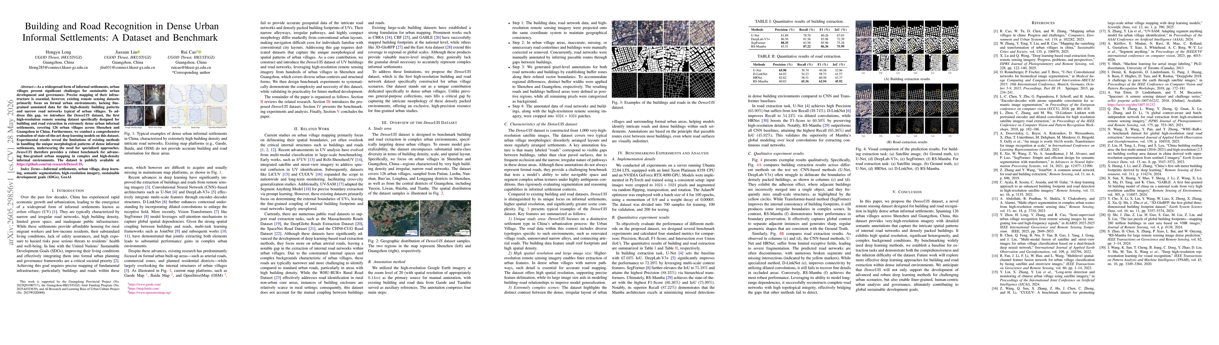 Thumbnail for Building and Road Recognition in Dense Urban Informal Settlements: A Dataset and Benchmark