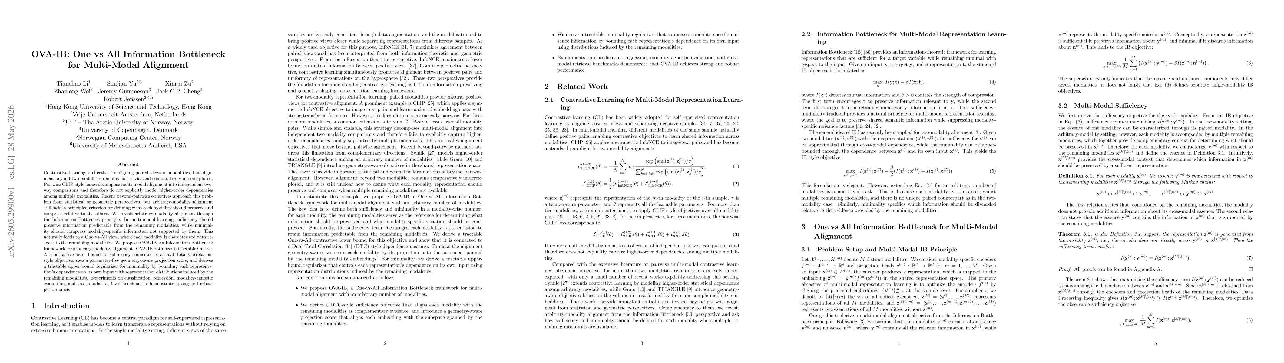 Thumbnail for OVA-IB: One vs All Information Bottleneck for Multi-Modal Alignment