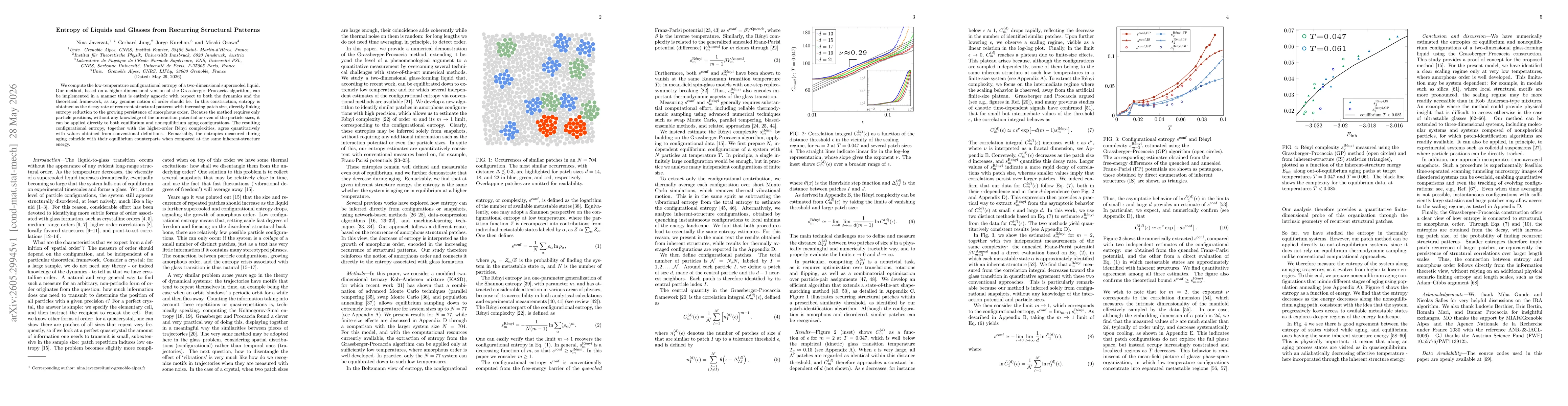 Thumbnail for Entropy of Liquids and Glasses from Recurring Structural Patterns