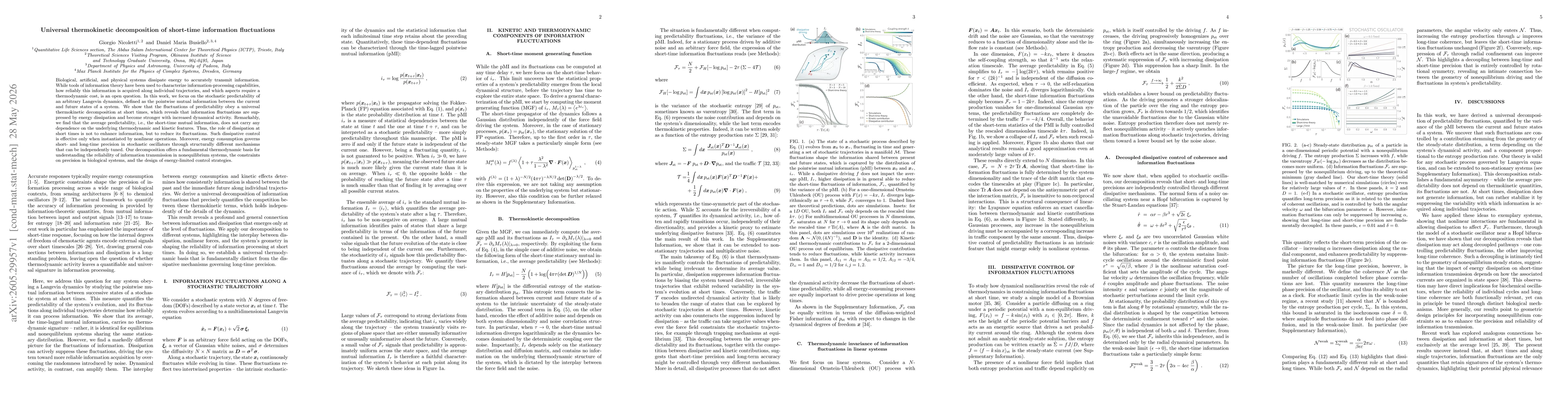 Thumbnail for Universal thermokinetic decomposition of short-time information fluctuations