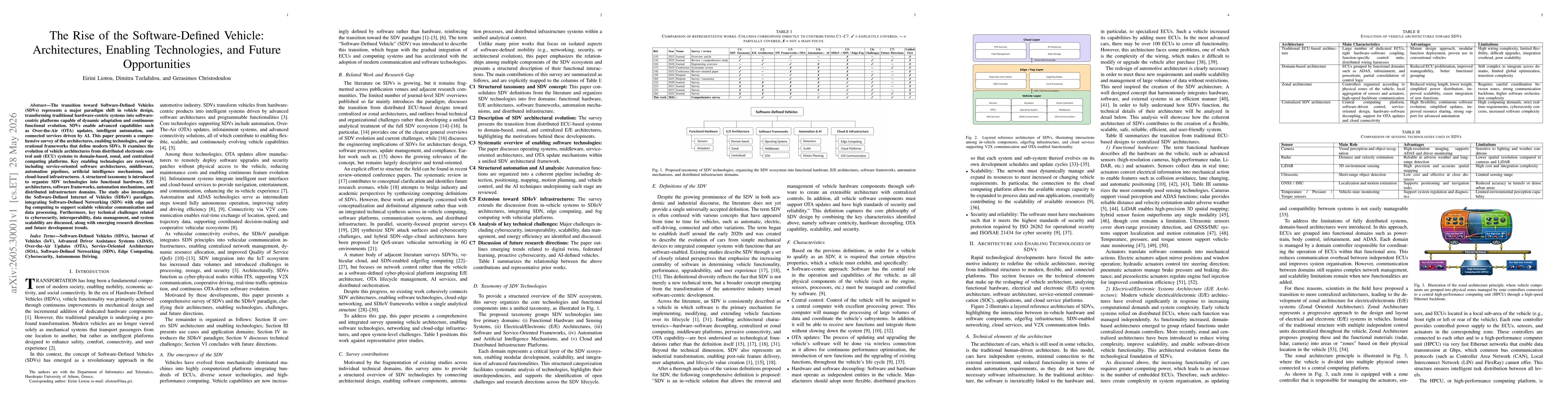 Thumbnail for The Rise of the Software-Defined Vehicle: Architectures, Enabling Technologies, and Future Opportunities