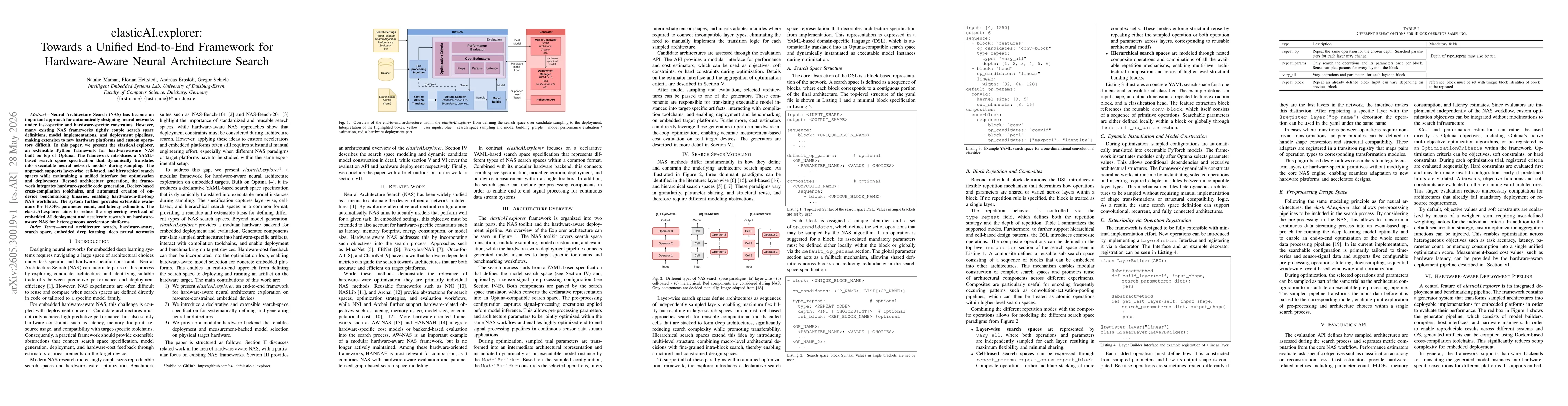 Thumbnail for elasticAI.explorer: Towards a Unified End-to-End Framework for Hardware-Aware Neural Architecture Search