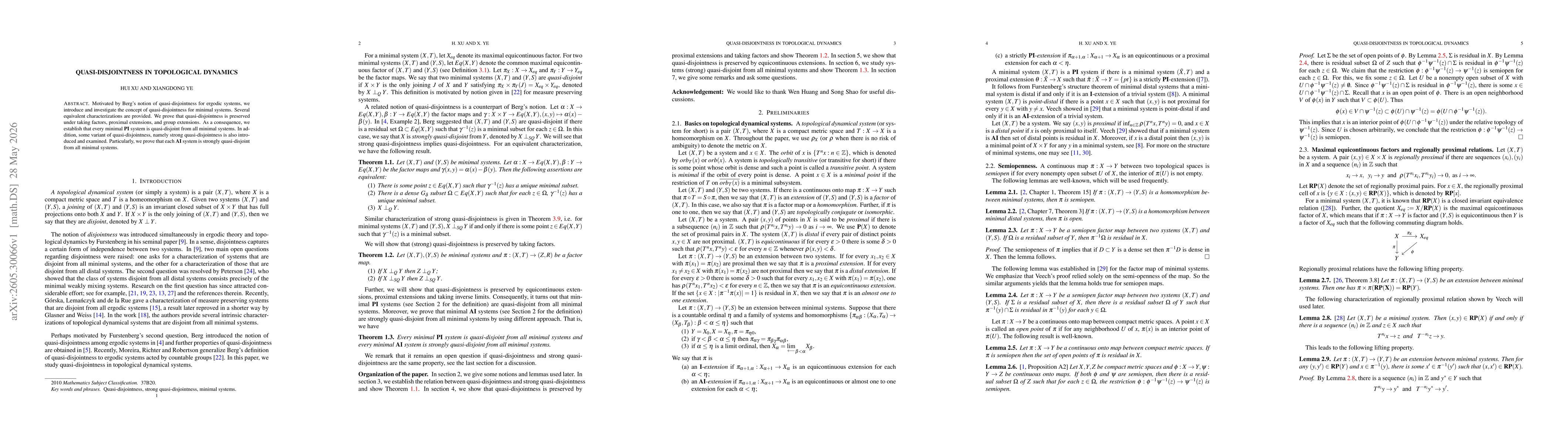 Thumbnail for Quasi-disjointness in topological dynamics