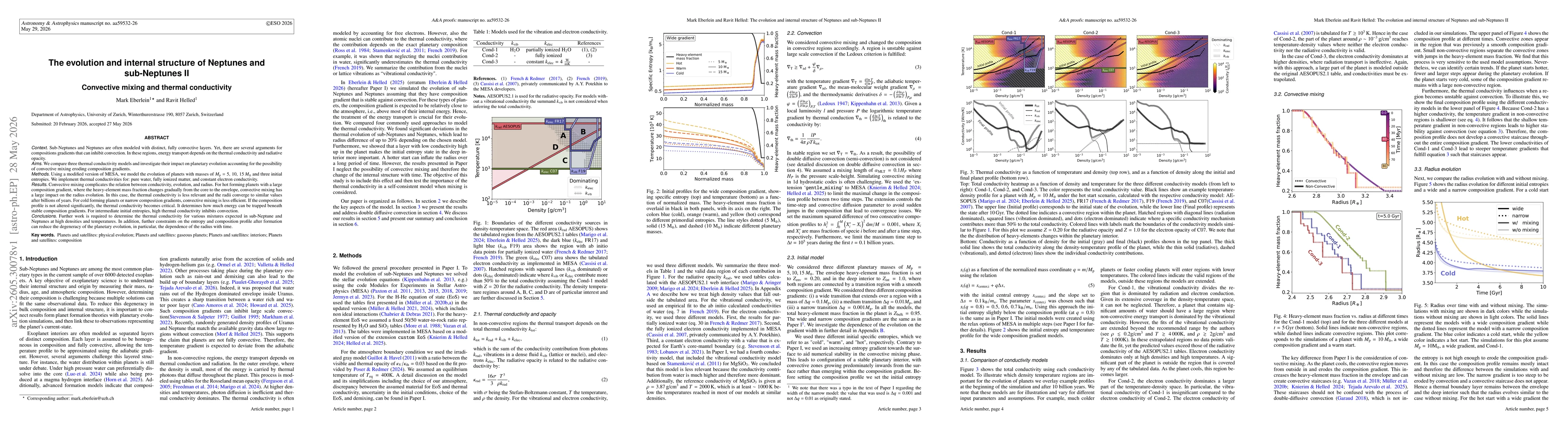 Thumbnail for The evolution and internal structure of Neptunes and sub-Neptunes II. Convective mixing and thermal conductivity