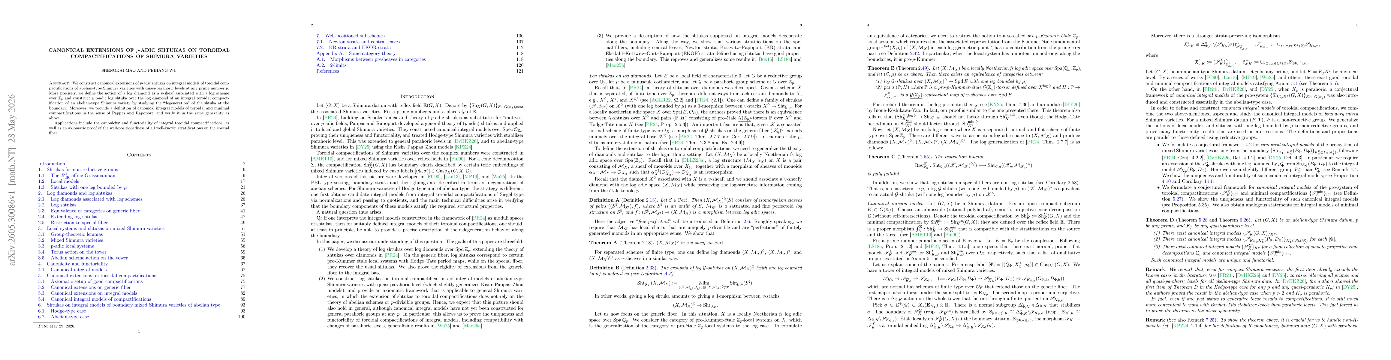 Thumbnail for Canonical extensions of $p$-adic shtukas on toroidal compactifications of Shimura varieties