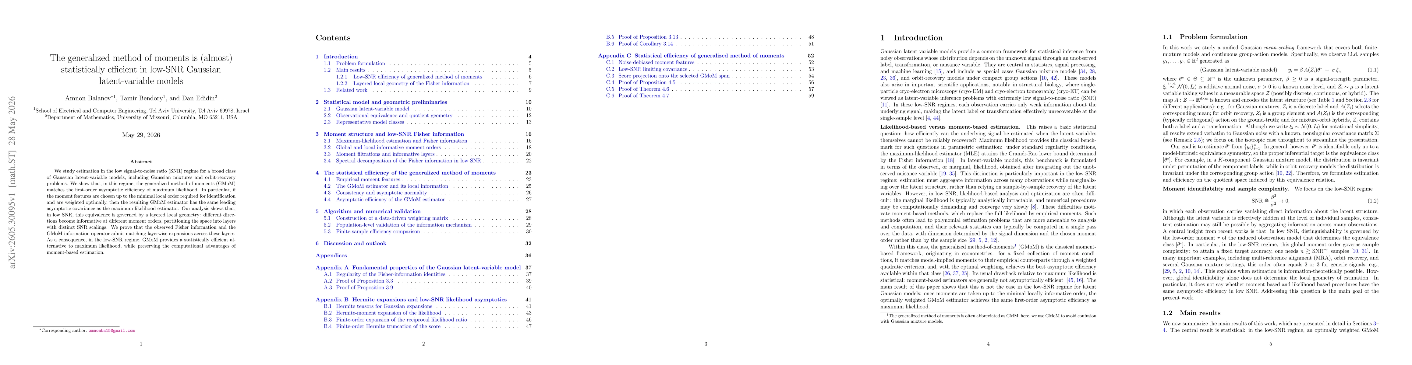 Thumbnail for The generalized method of moments is (almost) statistically efficient in low-SNR Gaussian latent-variable models