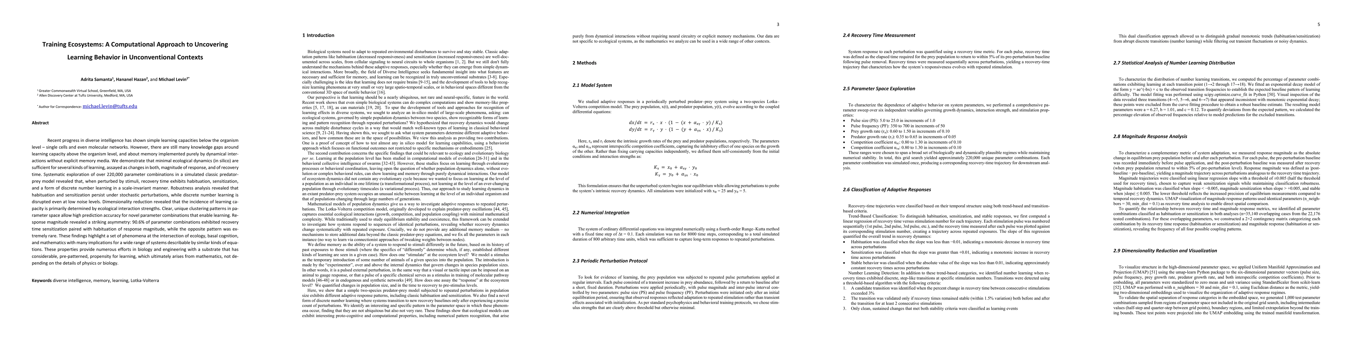 Thumbnail for Training Ecosystems: A Computational Approach to Uncovering Learning Behavior in Unconventional Contexts
