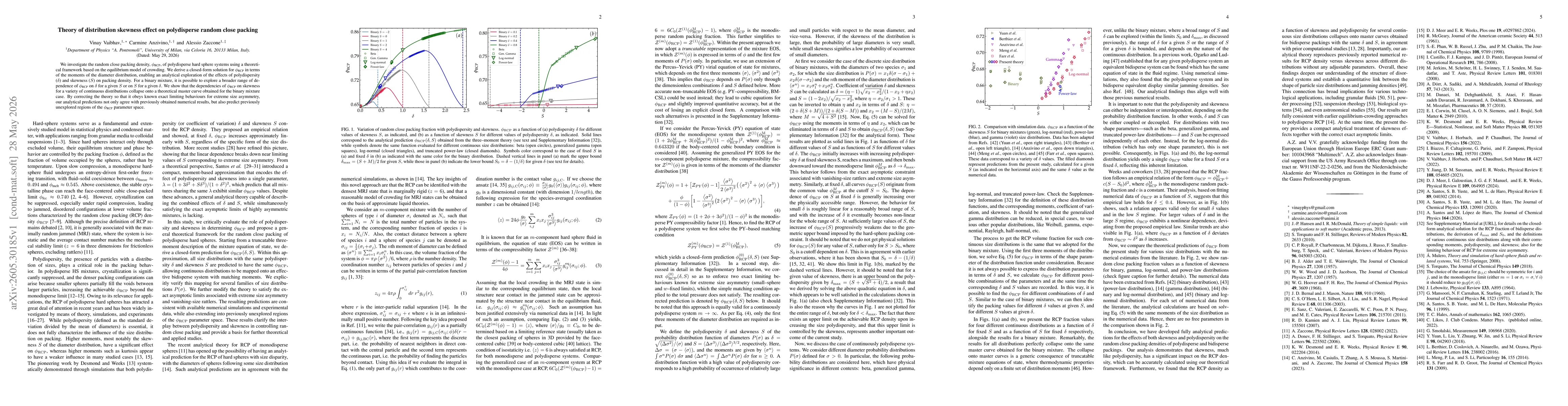 Thumbnail for Theory of distribution skewness effect on polydisperse random close packing