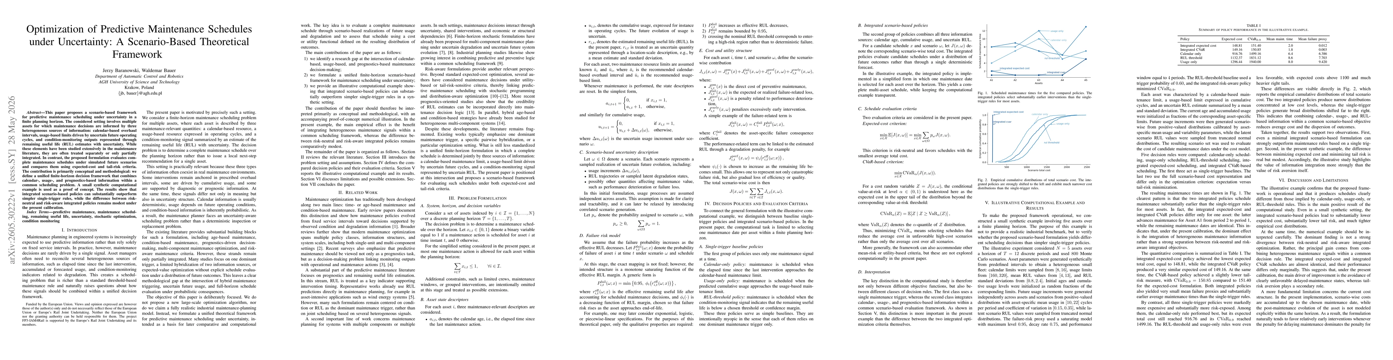 Thumbnail for Optimization of Predictive Maintenance Schedules under Uncertainty: A Scenario-Based Theoretical Framework