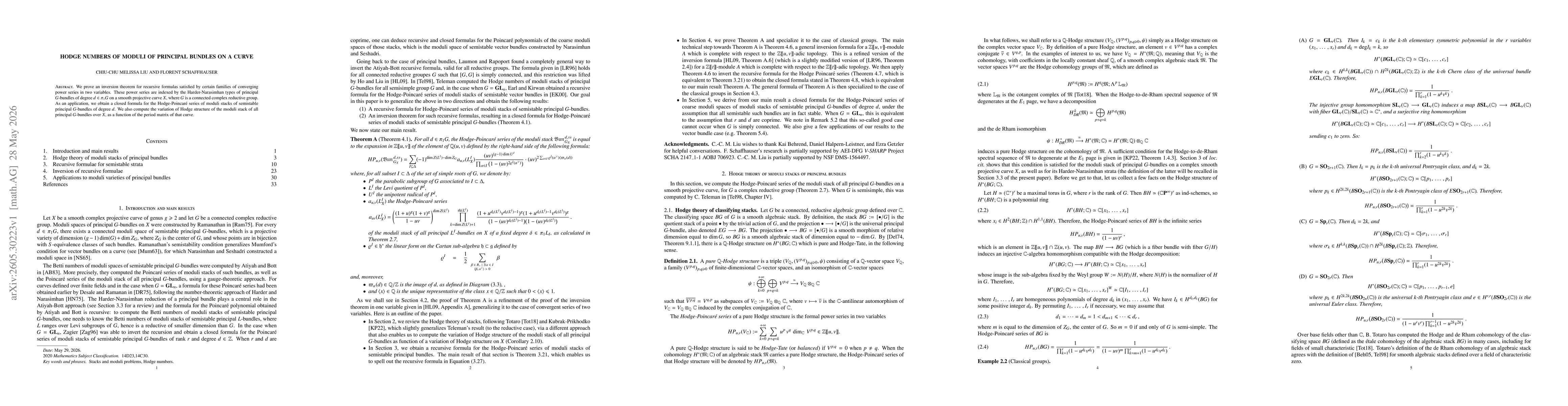 Thumbnail for Hodge numbers of moduli of principal bundles on a curve
