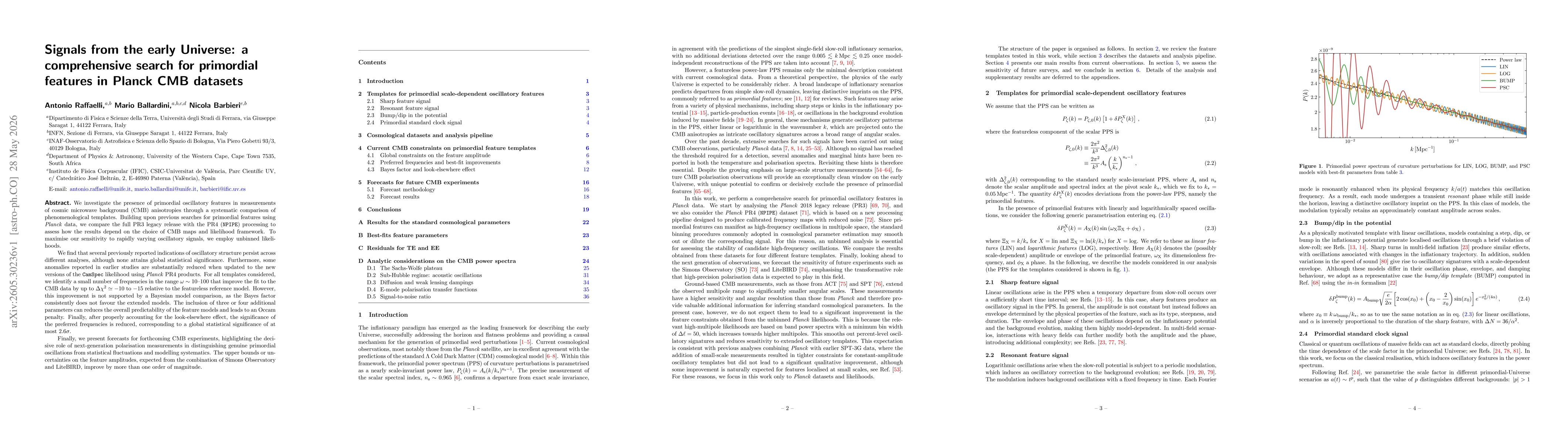 Thumbnail for Signals from the early Universe: a comprehensive search for primordial features in Planck CMB datasets