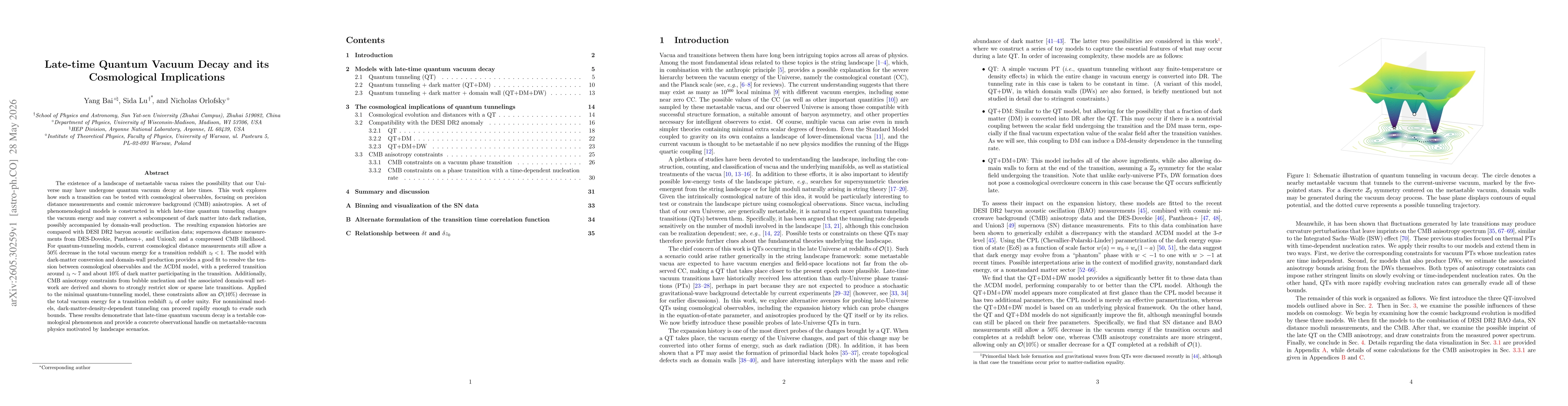 Thumbnail for Late-time Quantum Vacuum Decay and its Cosmological Implications