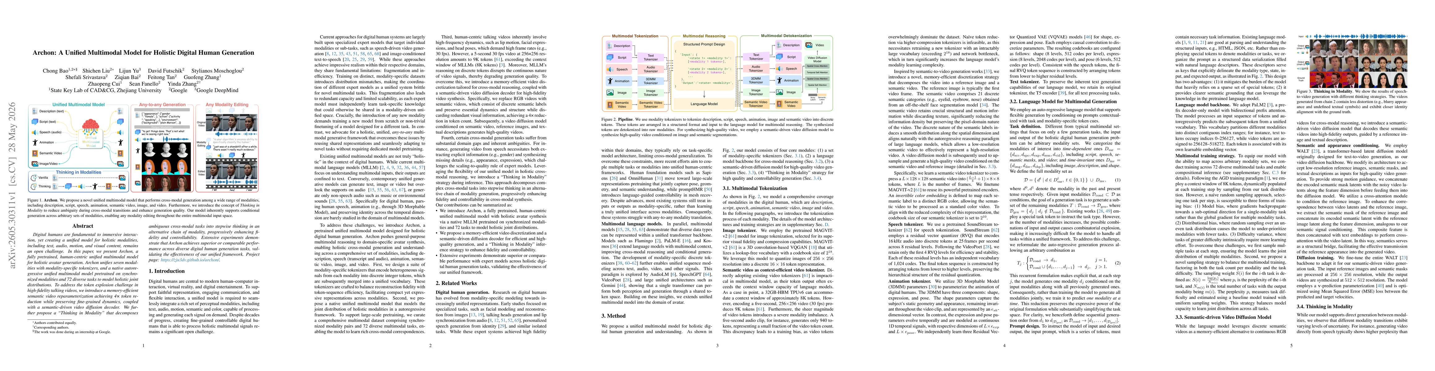 Thumbnail for Archon: A Unified Multimodal Model for Holistic Digital Human Generation