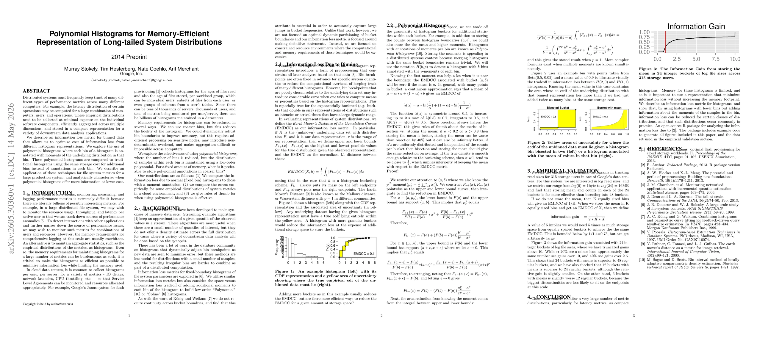 Thumbnail for Polynomial Histograms for Memory-Efficient Representation of Long-tailed System Distributions
