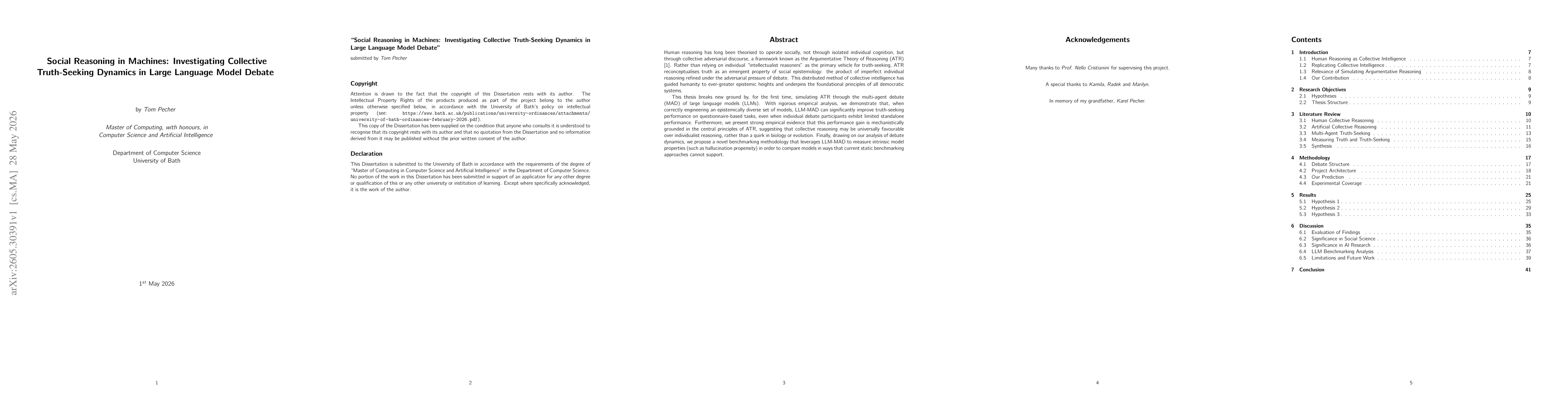 Thumbnail for Social Reasoning in Machines: Investigating Collective Truth-Seeking Dynamics in Large Language Model Debate