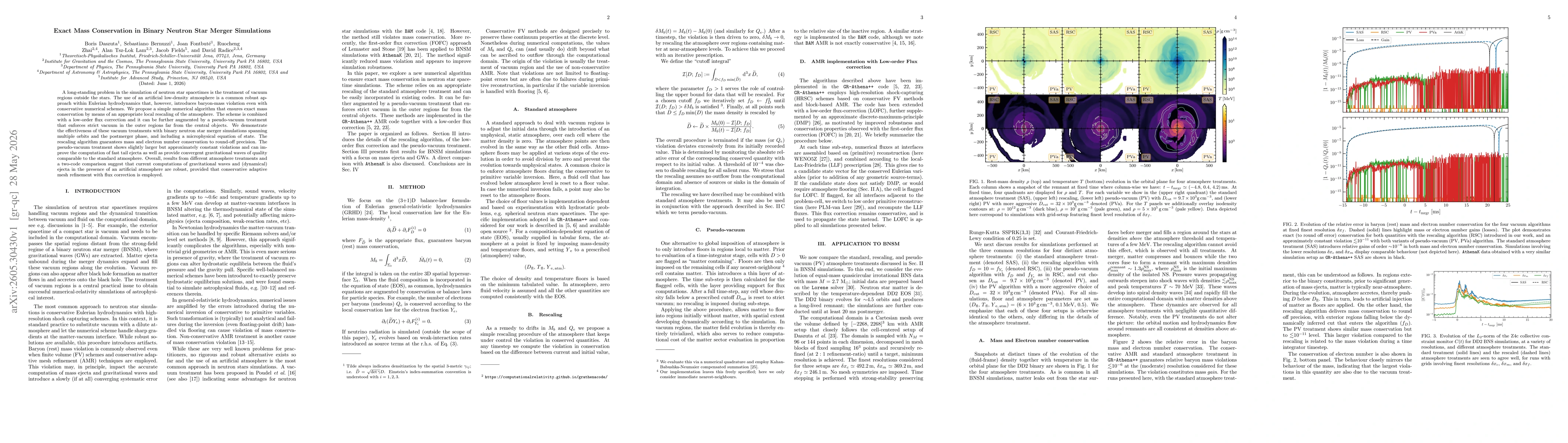 Thumbnail for Exact Mass Conservation in Binary Neutron Star Merger Simulations