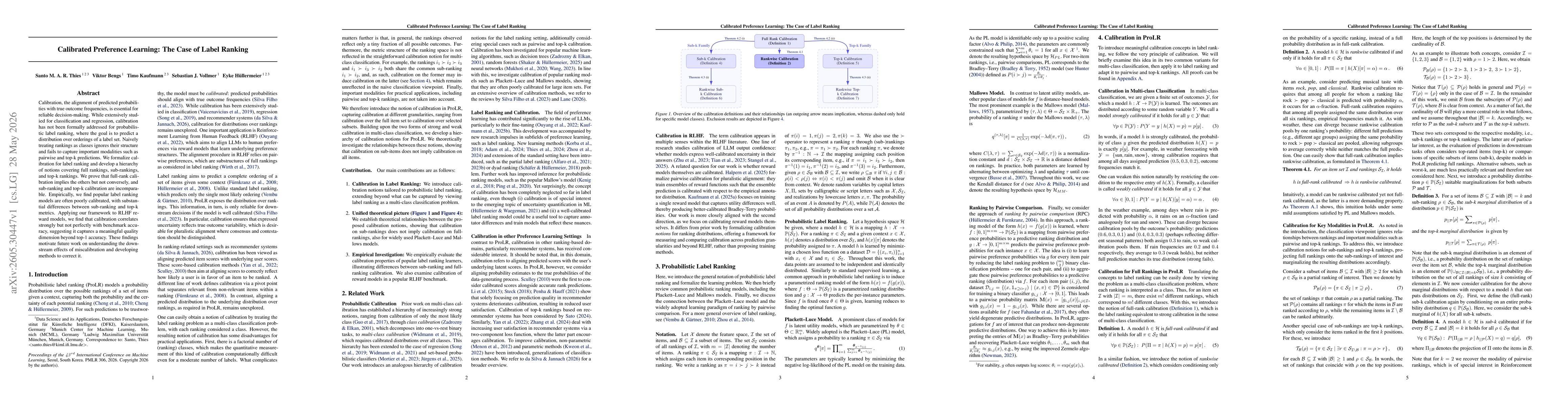 Thumbnail for Calibrated Preference Learning: The Case of Label Ranking