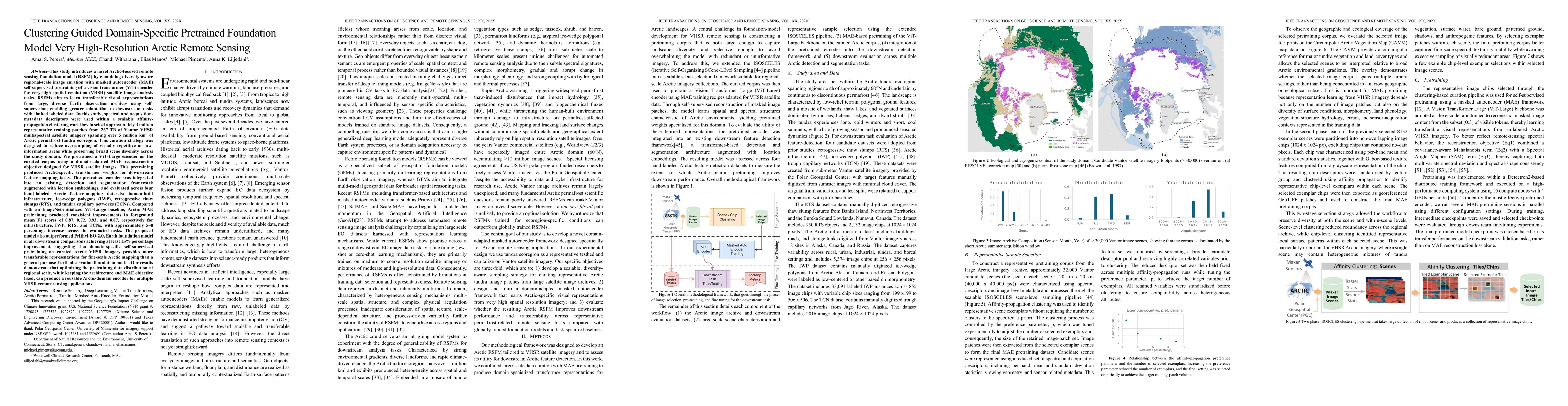 Thumbnail for Clustering Guided Domain-Specific Pretrained Foundation Model Very High-Resolution Arctic Remote Sensing