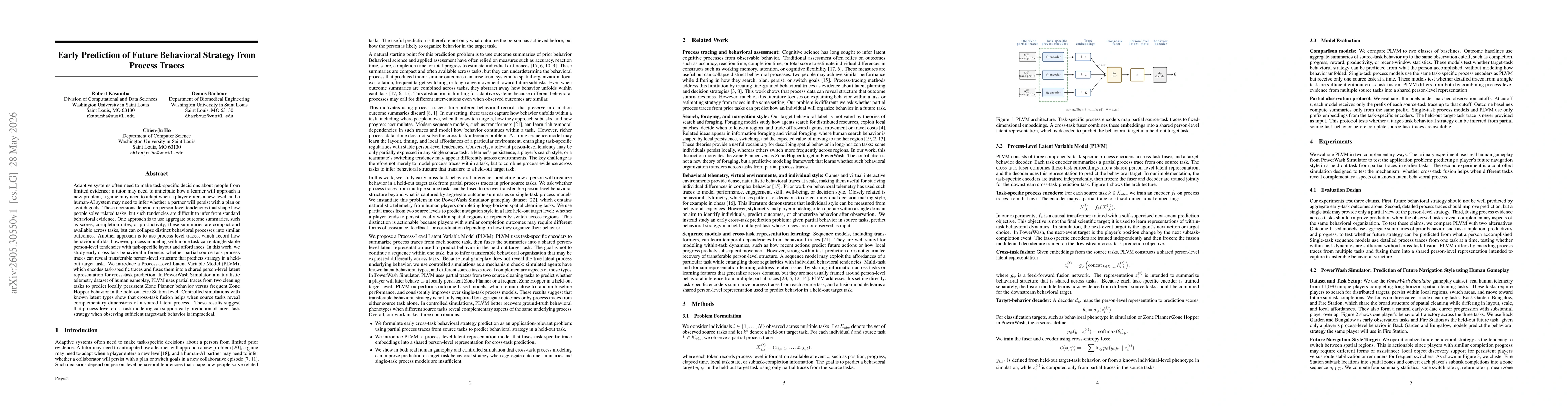 Thumbnail for Early Prediction of Future Behavioral Strategy from Process Traces