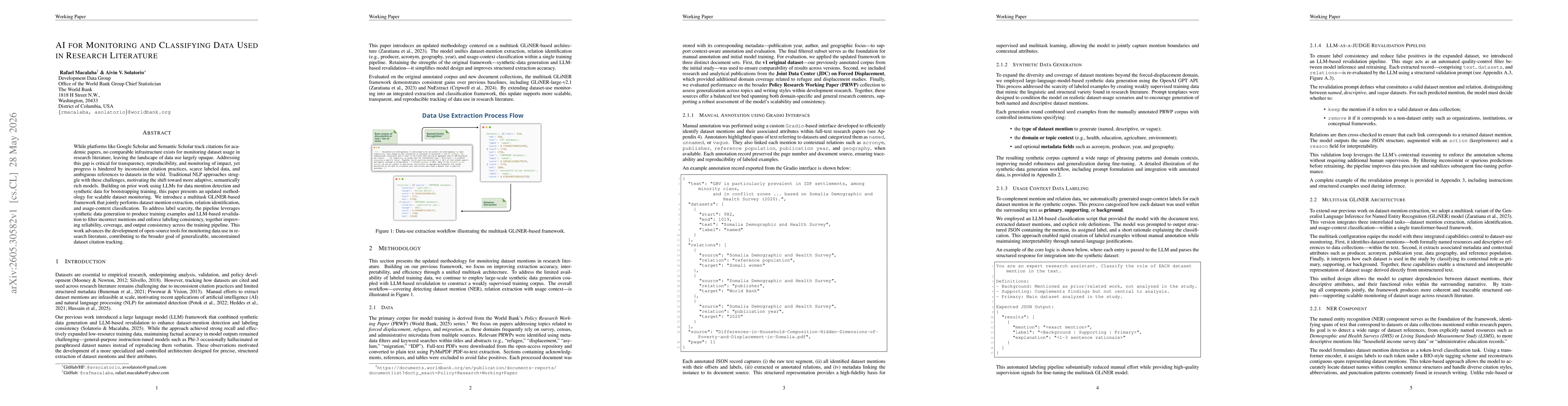 Thumbnail for AI for Monitoring and Classifying Data Used in Research Literature