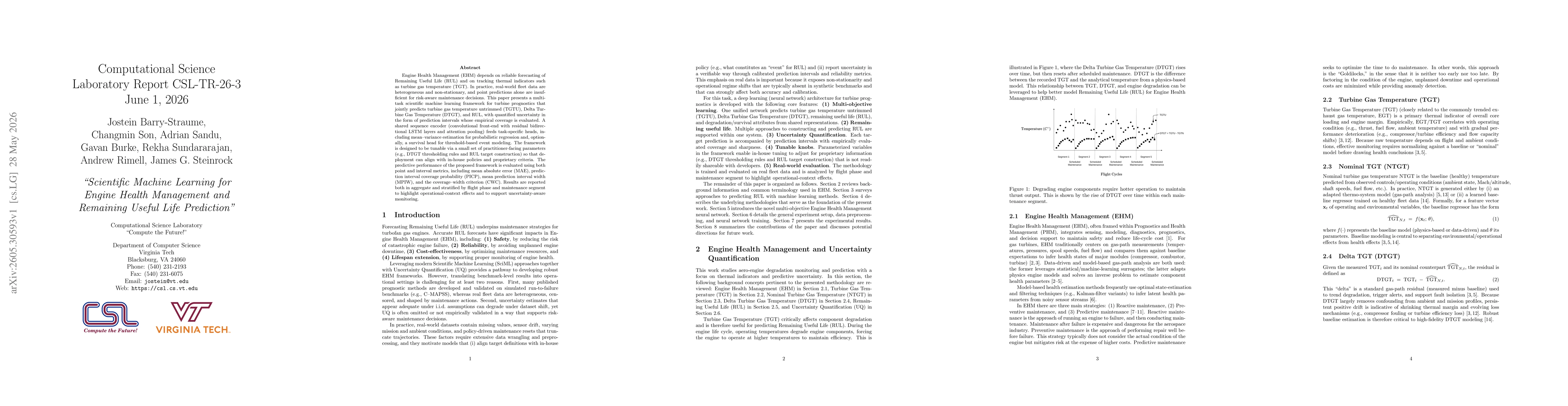 Thumbnail for Scientific Machine Learning for Engine Health Management and Remaining Useful Life Prediction