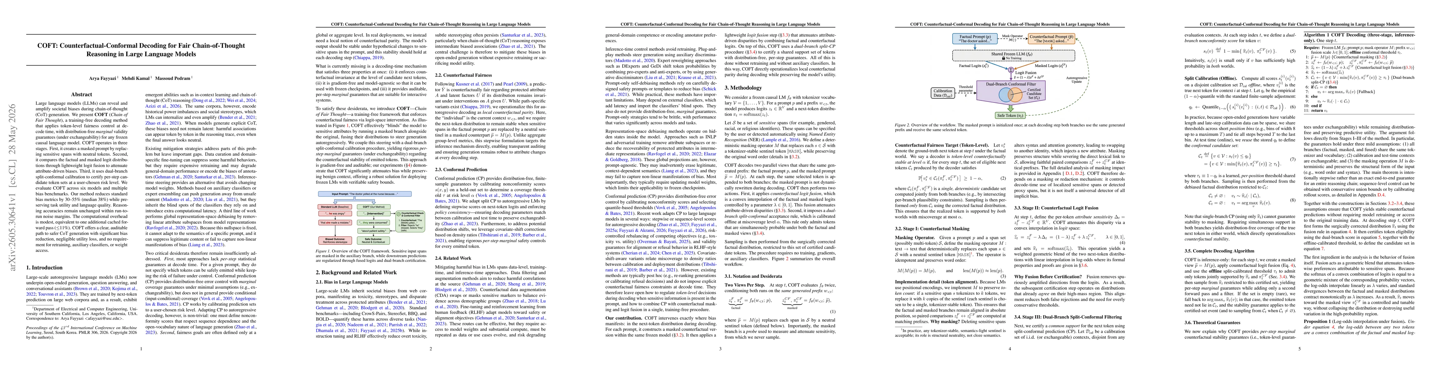 Thumbnail for COFT: Counterfactual-Conformal Decoding for Fair Chain-of-Thought Reasoning in Large Language Models