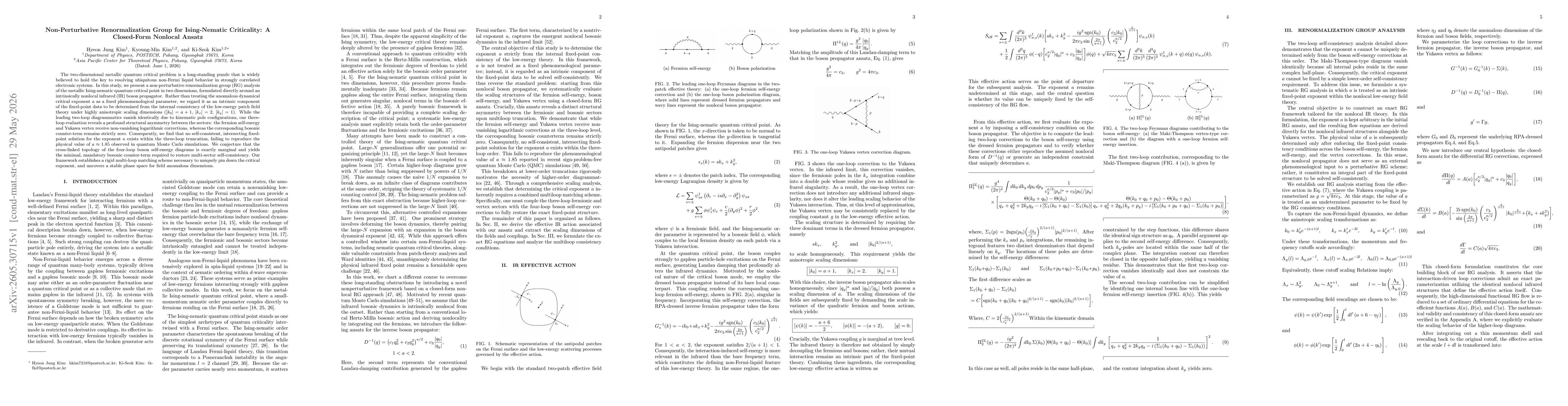 Thumbnail for Non-Perturbative Renormalization Group for Ising-Nematic Criticality: A Closed-Form Nonlocal Ansatz