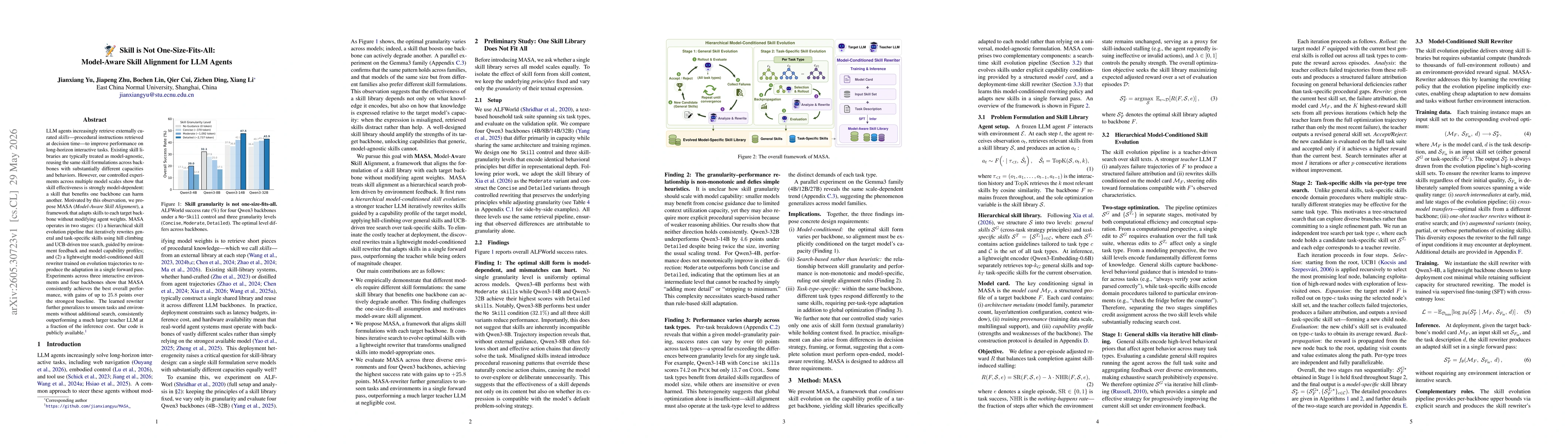 Thumbnail for Skill is Not One-Size-Fits-All: Model-Aware Skill Alignment for LLM Agents