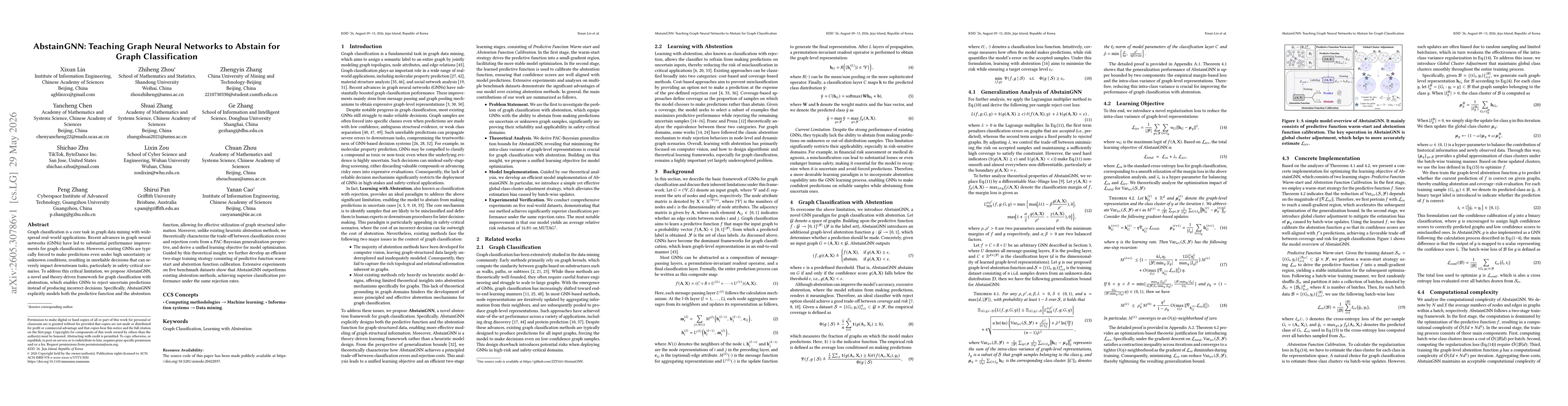 Thumbnail for AbstainGNN: Teaching Graph Neural Networks to Abstain for Graph Classification