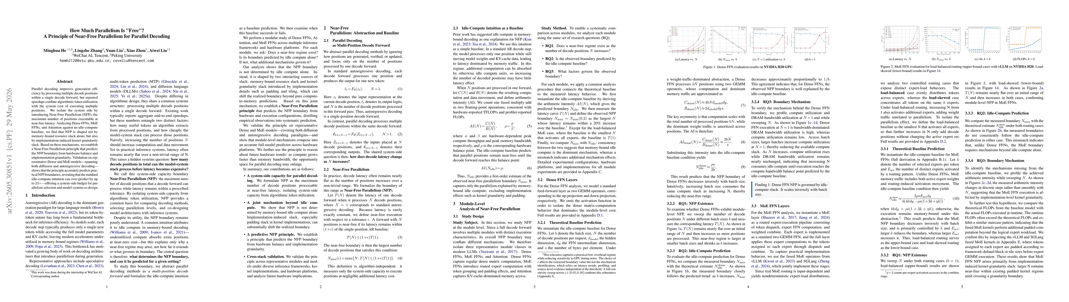 Thumbnail for How Much Parallelism Is "Free"? A Principle of Near-Free Parallelism for Parallel Decoding
