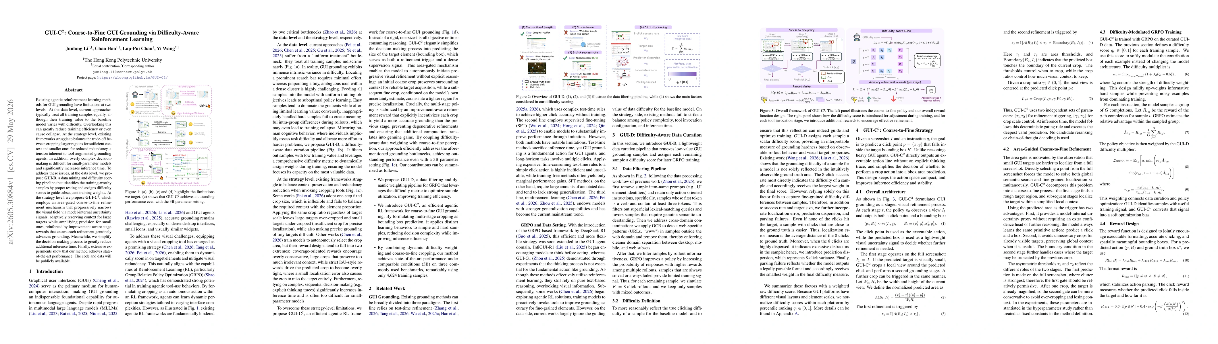 Thumbnail for GUI-C$^2$: Coarse-to-Fine GUI Grounding via Difficulty-Aware Reinforcement Learning