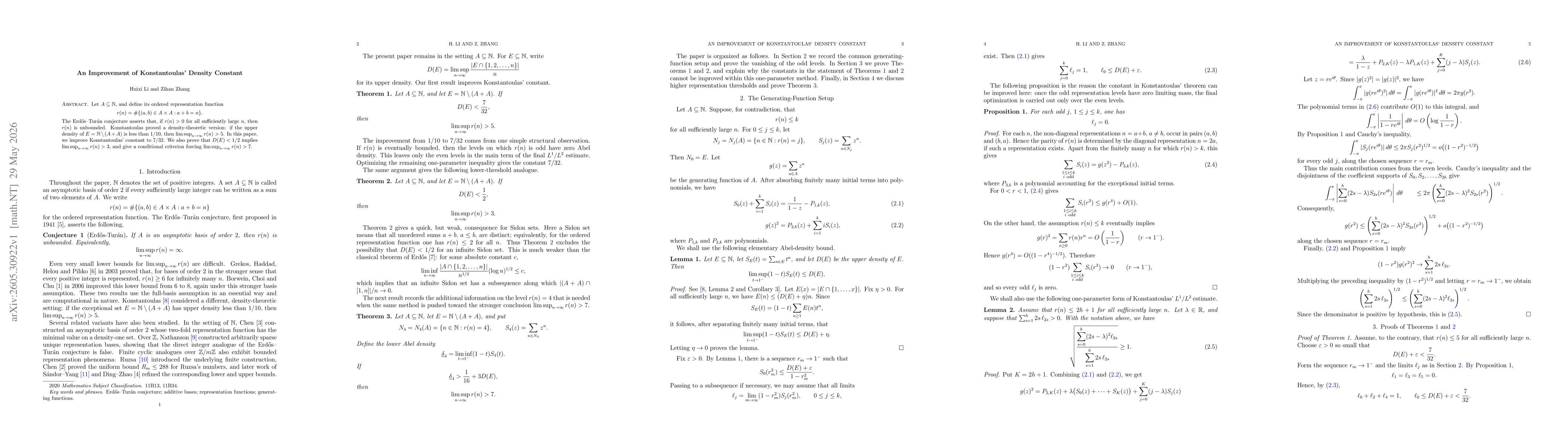 Thumbnail for An Improvement of Konstantoulas' Density Constant