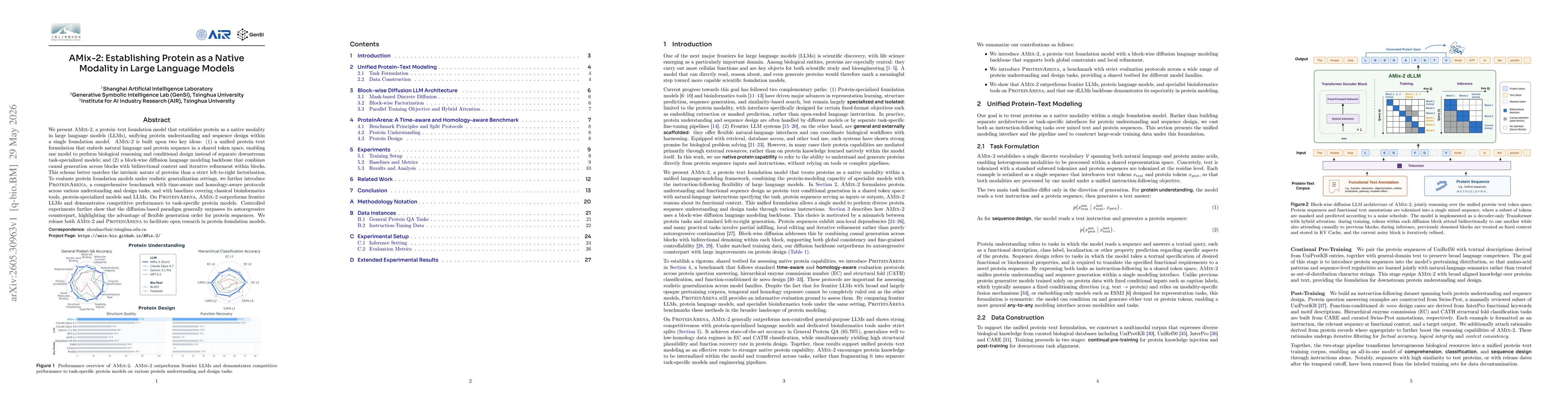 Thumbnail for AMix-2: Establishing Protein as a Native Modality in Large Language Models