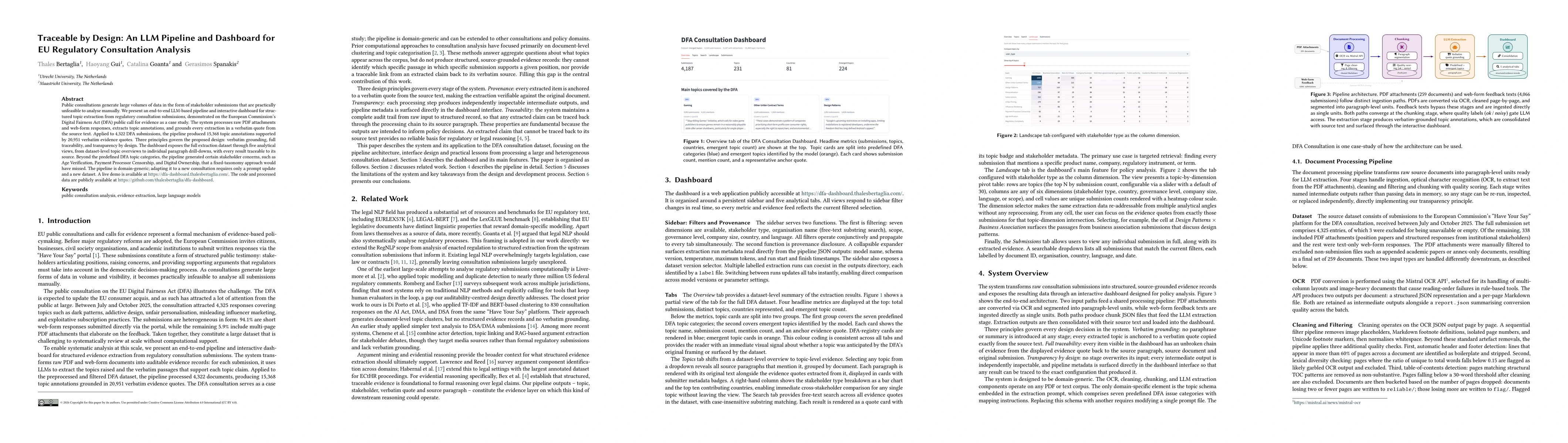 Thumbnail for Traceable by Design: An LLM Pipeline and Dashboard for EU Regulatory Consultation Analysis