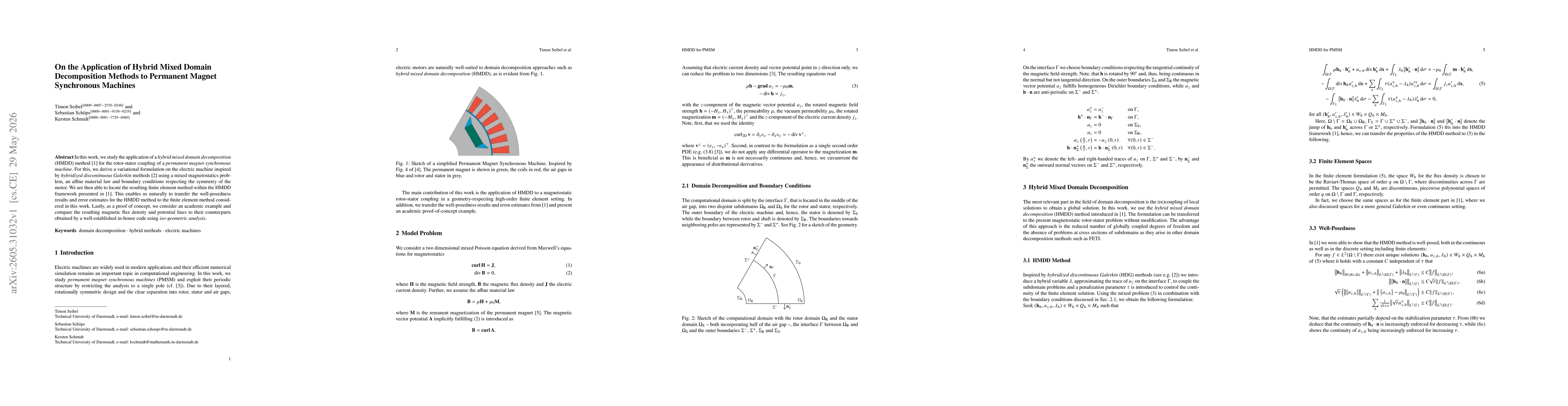Thumbnail for On the Application of Hybrid Mixed Domain Decomposition Methods to Permanent Magnet Synchronous Machines