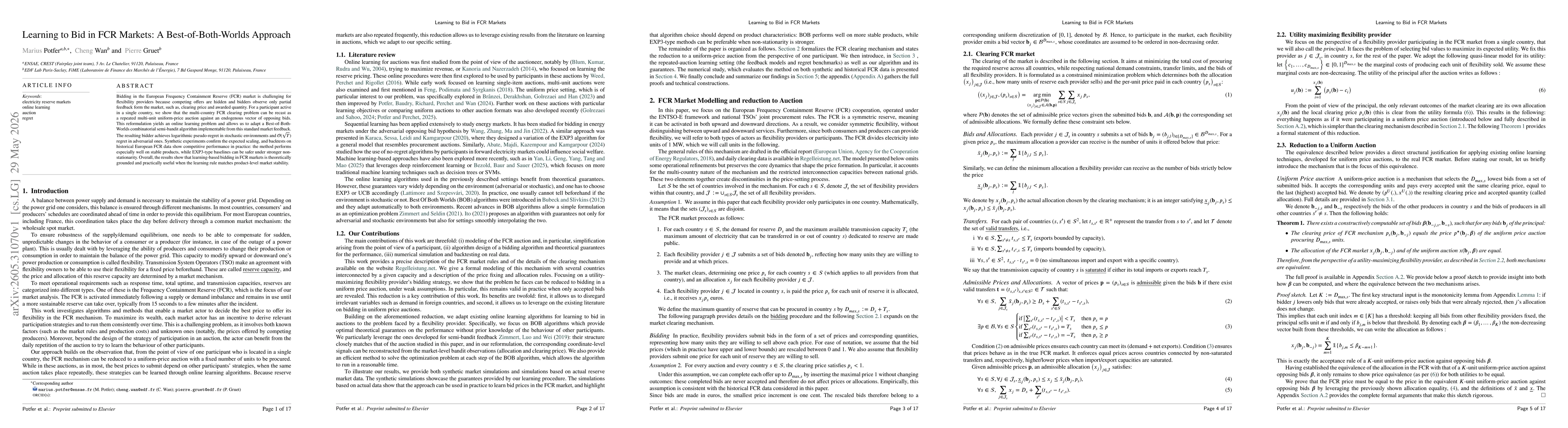 Thumbnail for Learning to Bid in FCR Markets: A Best-of-Both-Worlds Approach