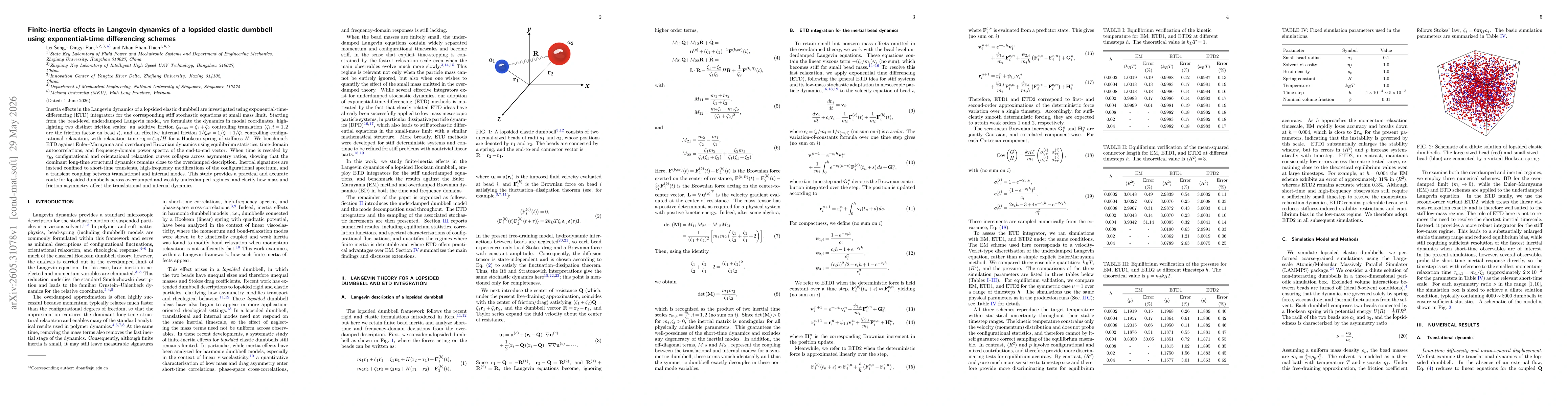 Thumbnail for Finite-inertia effects in Langevin dynamics of a lopsided elastic dumbbell using exponential-time differencing schemes